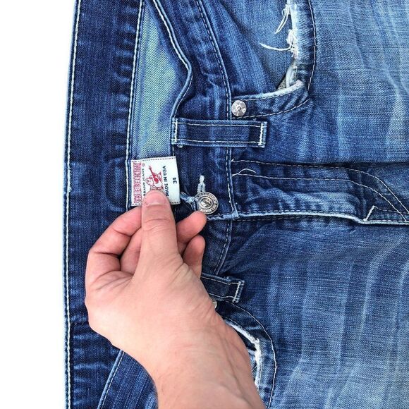 True Religion Jeans Size 34 BOOT CUT Blue - Picture 7 of 11